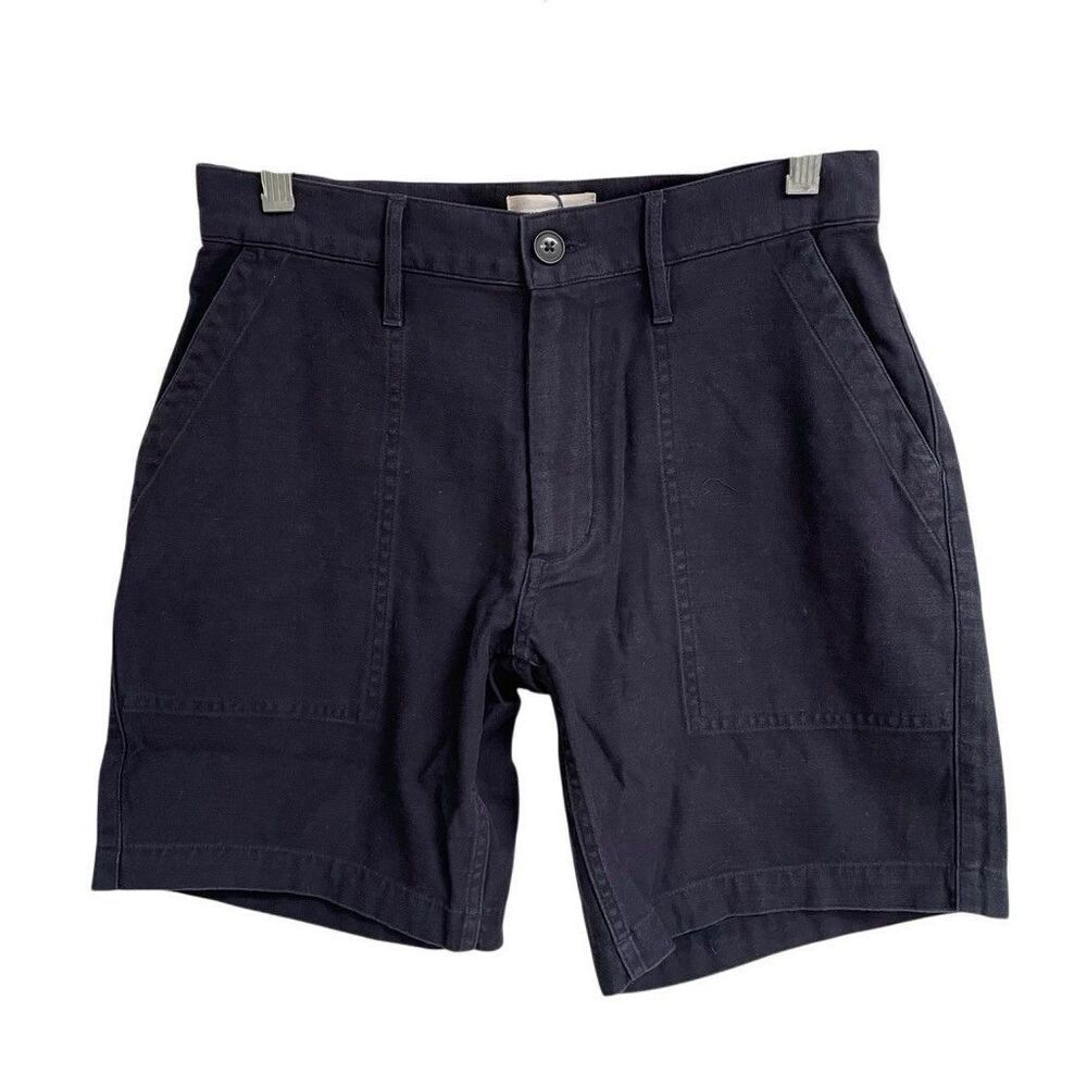 Taylor Stitch The Trail Short‎ Men’s 29 In Navy Blue Slub Sateen NEW HTF